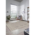 Evdeya Kilim Desen Baskılı Kaymaz Taban Yıkanabilir Modern Yolluk Salon Halısı MODERN-108, Bej, 100 x 300
