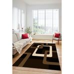 Evdeya Şık Baskılı Kaymaz Taban Yıkanabilir Modern Yolluk Koridor Mutfak Salon Halısı MODERN-40, Kahverengi, 100 x 250