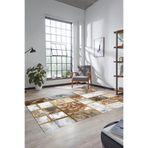Evdeya Şık Tasarım Mermer Desenli Dijital Kaymaz Taban Yıkanabilir Yolluk Koridor Salon Halısı MERMER-28, Kahverengi, 180 x 280