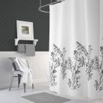Evdy Banyo Duş Perdesi Evdy 3389 Funda Çift Kanat 2X100X200CM - 100 x 200 cm - Beyaz