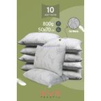 Eve Tekstil 10 Adet Bamboo Gri Serisi Kılıflı Fermuarlı Yıkanabilir Antialerjik Silikon Elyaf Yastık 50 x 70 cm 800 gr - 50 x 70 cm - Yeşil