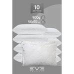Eve Tekstil 10 Adet Klimax Beyaz Serisi Kılıflı Fermuarlı Klimali Antialerjik Silikon Nano Elyaf Yastık 50x70cm
