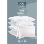 Eve Tekstil 10 Adet Yellow Dream Serisi Fermuarlı Antialerjik Silikon Elyaf Dolgulu Yastık 50 x 70 cm 1200GR - Beyaz