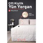 Eve Tekstil %100 Merinos Kuzu Yünlü Pamuklu Antialerjik Çift Kişilik Yorgan 195x215 Cm