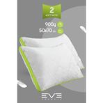 Eve Tekstil 2 Adet Klimax Yeşil Serisi Kılıflı Fermuarlı Klimali Antialerjik Silikon Nano Elyaf Yastık 50x70cm