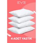 Eve Tekstil 4 Adet Micro Silikon Elyaf Nonwoven Yıkanabilir Antialerjik Ev Ve Hotel Yastık 50x70cm 700 Gr Beyaz