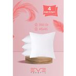 Eve Tekstil 4 adet Silikon Elyaf Dolgulu Kare Kırlent iç Yastığı 350 gr