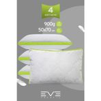 Eve Tekstil 4 Adet Yeşil Serisi Kılıflı Fermuarlı Klimali Antialerjik Silikon Nano Elyaf Yastık 50x70cm