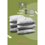 Eve Tekstil 6 Adet Bamboo Gri Serisi Kılıflı Fermuarlı Yıkanabilir Antialerjik Silikon Elyaf Yastık 50 x 70 cm 800 gr - 50 x 70 cm - Yeşil