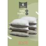 Eve Tekstil 6 Adet Bamboo Kılıflı Fermuarlı Yıkanabilir Antialerjik Silikon Elyaf Yastık 50x70cm 800 Gr Yeşil
