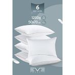 Eve Tekstil 6 Adet Yellow Dream Serisi Fermuarlı Antialerjik Silikon Elyaf Dolgulu Yastık 50x70cm 1200gr