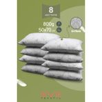Eve Tekstil 8 Adet Bamboo Gri Serisi Kılıflı Fermuarlı Yıkanabilir Antialerjik Silikon Elyaf Yastık 50 x 70 cm 800 gr - 50 x 70 cm - Yeşil