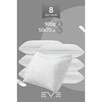 Eve Tekstil 8 Adet Klimax Beyaz Serisi Kılıflı Fermuarlı Klimali Antialerjik Silikon Nano Elyaf Yastık 50x70cm