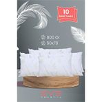 Eve Tekstil Eve 10 Adet Bamboo Kilifli Silikon Elyaf Yastik 50Cm X 70 Cm 800 Gr