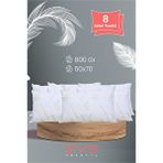 Eve Tekstil Eve 8 Adet Bamboo Kilifli Silikon Elyaf Yastik 50Cm X 70 Cm 800 Gr