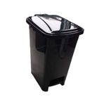 EveFix 15 Lt Slim Pedallı Plastik Çöp Kovası Siyah Renkli