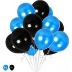 EveFix 30 Adet Mavi,siyah Balon-nişan-düğün Balonu