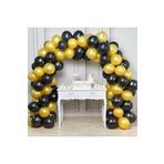 EveFix 50 Adet Metalik Siyah -altın(gold) Balon-nişan-parti-düğün Balonu