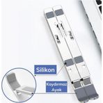 EveFix Ayarlanabilir Dizüstü Destek Tabanı Tamamen Katlanabilir Taşınabilir Laptop Yükseltici