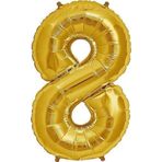 EveFix Balon Rakam Balon Folyo Orta Boy 75 Cm Gold 8