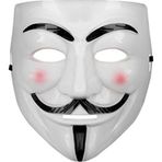 EveFix Beyaz Renk Pembe Yanaklı V For Vendetta Maskesi