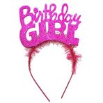EveFix Birthday Girl Yazılı Fuşya Renk Parti Kızı Doğum Günü Tacı