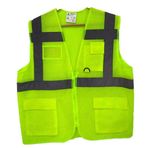 EveFix Fileli Cepli Reflektörlü İkaz Yeleği - Mühendis (XXL beden) - Sarı