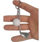 EveFix Gerçekçi Golf Tasarımlı Şık Anahtarlık Kolye Çanta Süsü Golf Keychain - Beyaz Renk