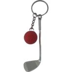 EveFix Gerçekçi Golf Tasarımlı Şık Anahtarlık Kolye Çanta Süsü Golf Keychain - Kırmızı Renk