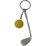 EveFix Gerçekçi Golf Tasarımlı Şık Anahtarlık Kolye Çanta Süsü Golf Keychain Sarı Renk