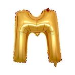 EveFix Gold Renk Folyo Balon M Harfli Helyum Balon 100 Cm Dev Boy