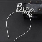 EveFix Gümüş Renk Bride Yazılı Metal Gelin Tacı Bride Taç