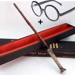 EveFix Harry Potter Asası 35 Cm Ve Siyah Çerçeveli Harry Potter Gözlüğü Seti
