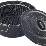 EveFix J52 Emaye 25Cm Cips Fritöz Kızartma Tenceresi Siyah