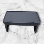 Evefix Katlanabilir Pratik Çok Amaçlı Ders Çalışma Masası Yatak Keyif Laptop Sehpası - 33 x 53 x 21 cm - Antrasit