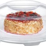 EveFix Kek Fanusu Ve Pasta Fanusu Kilitli Kapaklı Kek Fanusu 7 Lt. Krem