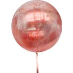 EveFix Kırmızı Simli Yuvarlak Şeffaf Balon 24 Inç