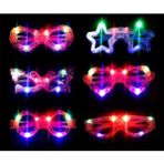EveFix Led Işıklı Karışık 6 Model Yanar Söner Parti Gözlüğü 6 Adet