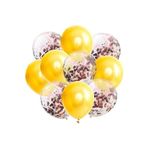 EveFix Sarı Şeffaf Konfetili Balon