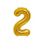 EveFix Şekilli Supershape Gold Rakam Folyo Balon 2 Numara