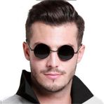 EveFix Siyah Çerçeveli Siyah Renk John Lennon Gözlüğü
