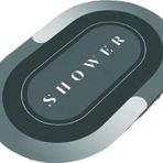 EveFix Süper Su Emici Kaymaz Tabanlı Oval Banyo Paspası ( 58*38 )Cm