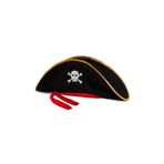 EveFix Yetişkin Boy Kadife Jack Sparrow Denizci Korsan Şapkası 50x20 cm