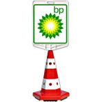 Evelux Bp Logo Çift Taraf Baskı Trafik Koni Seti