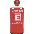 Evelux Flaşör Lambalı Eczane Baskılı Çift Yön Ultra Levhalı Reklam Dubası Kırmızı Renk 7.5 kg