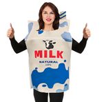 Evember Yetişkinler İçin Halloween Kostümleri - Süt Kutusu Parti Kıyafeti - Kadın Erkek İçin Yaratıcı Mizahi Tatil Giysileri Sahne Performansları Okul Etkinliği Fotoğraf Çekimi