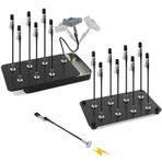 Evemodel Mıknatıslı tel klipsli alüminyum tel timsah klipsleri + 1 mm demir plaka + sürgülü kapak itme-çekme demir kutusu (bükülebilir)