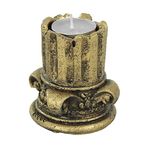 Evene Altın Eskitme Mumluk Şamdan Tealight Mum Uyumlu Tarihi Sütun Model 8682874834312