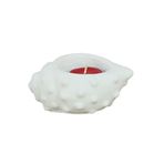 Evene Beyaz Mumluk Şamdan Tealight Mum Uyumlu Deniz Kabuğu Model 8682874833537