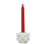 Evene Beyaz Mumluk Şamdan Tealight Ve Ince Mum Uyumlu Prizma Model 8682874834817
